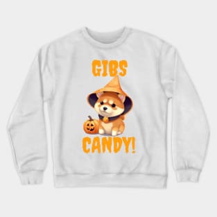 Shiba Inu Gibs Candy Halloween Design Crewneck Sweatshirt